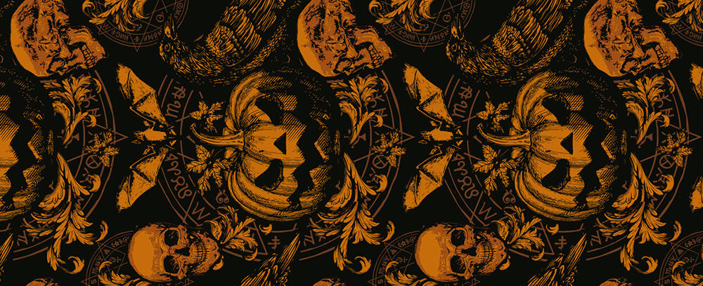 Halloween bordløber - Græskar