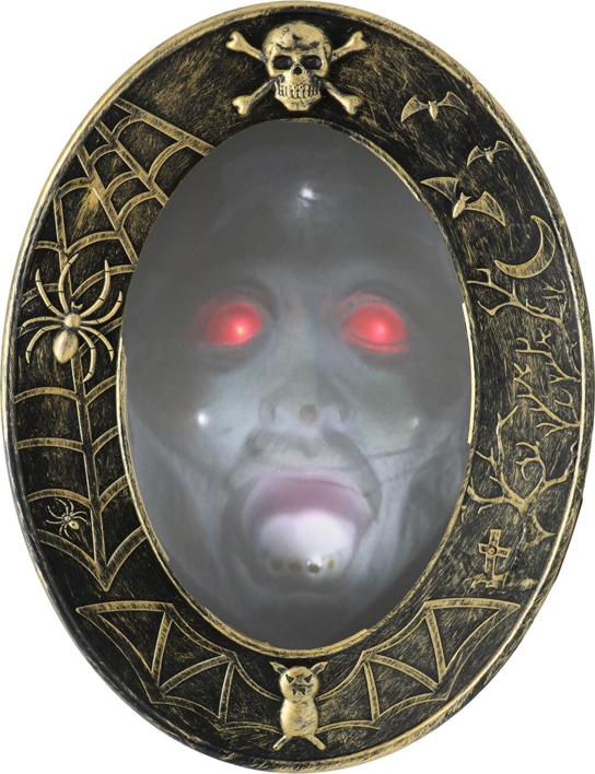 Hjemsøgt spejl m. lys og lyd - 25x32cm