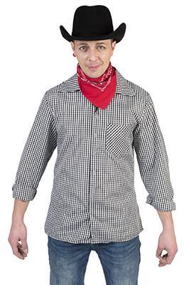 Skjorte - Sort/hvid ternet