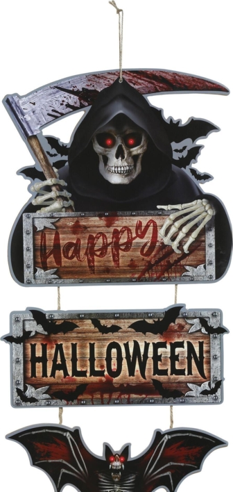 "Happy halloween" dørskilt