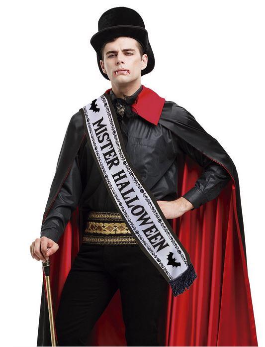 Sash sort/hvid - Mister Halloween