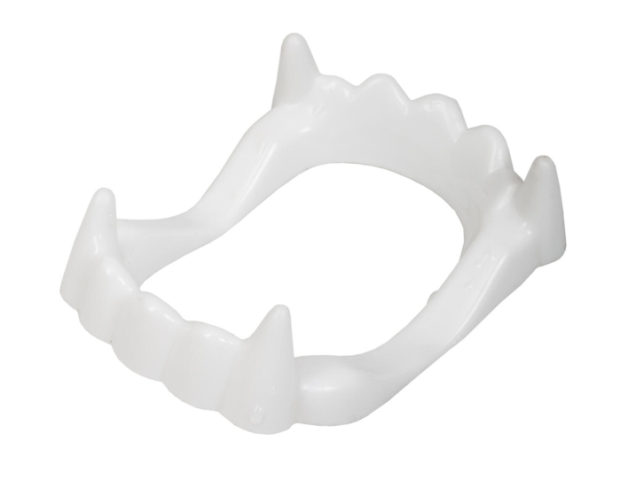 Vampyr gebis i hvid plast