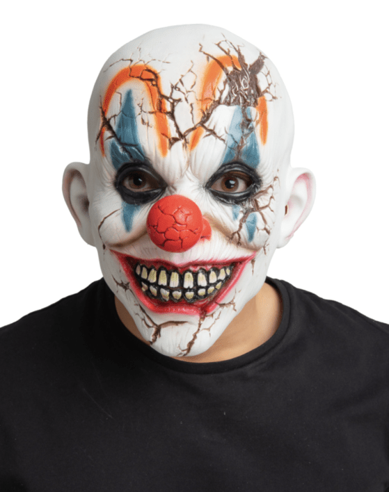 Revnet klovne maske - Latex Maske