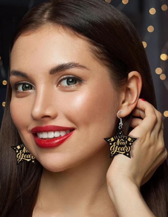 Øreringe - Happy new year - til huller I ørerne