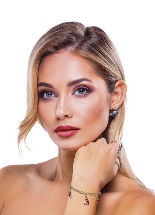 Julearmbånd i guldmetal med Julemotiver