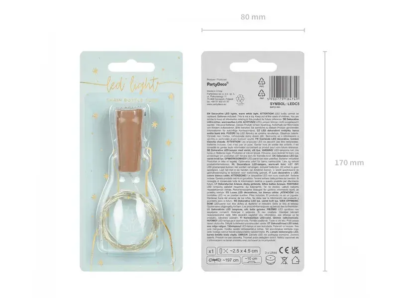 Flaskeprop med LED dioder