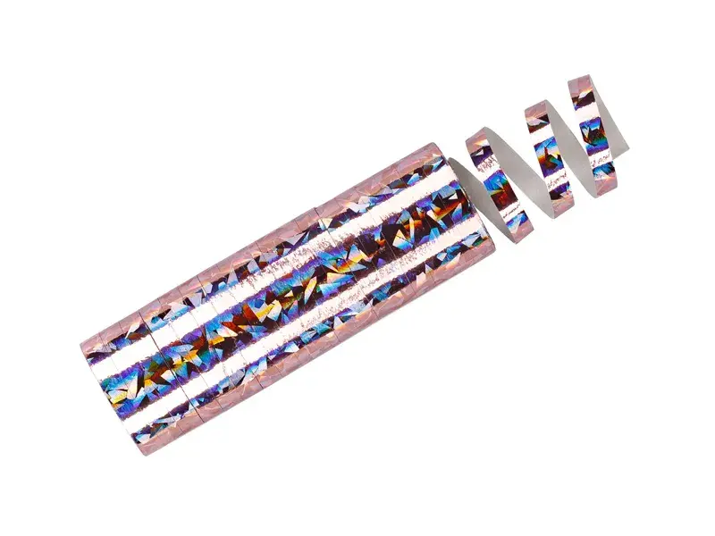 Serpentiner i holografisk lyserød