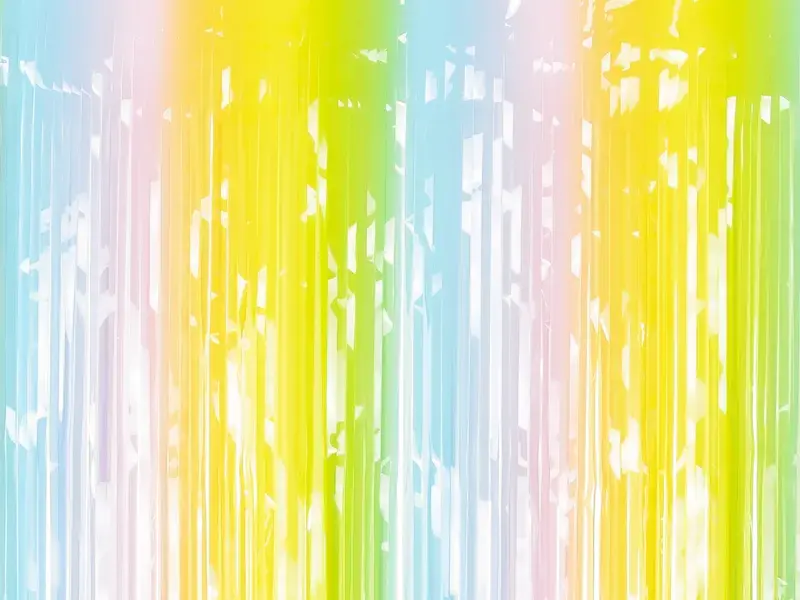 Dørforhæng i multi pastel plastfolie