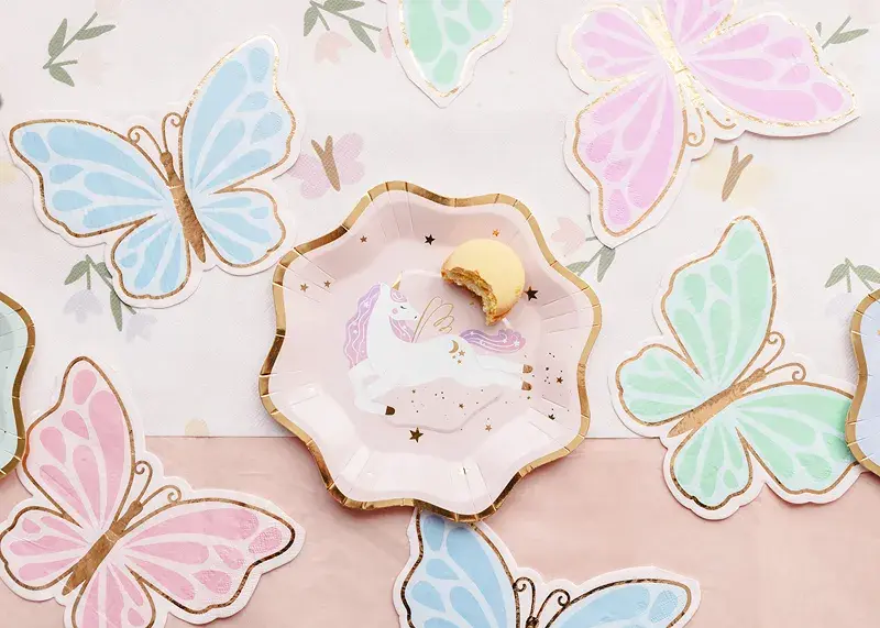 Sommerfugl servietter i pastel