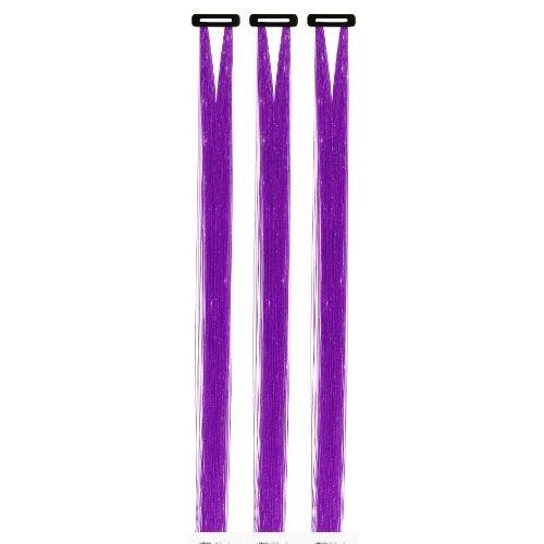 Hårextensions i glitter-lilla