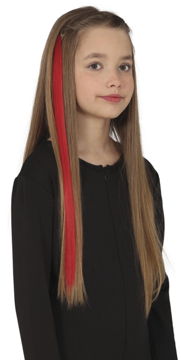 Hårextensions i rød