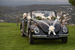 Bil dekorationssæt i creme