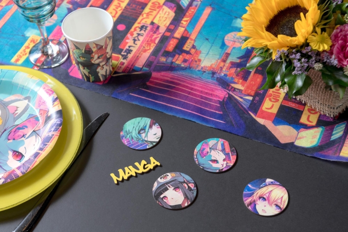 Manga konfetti i træ