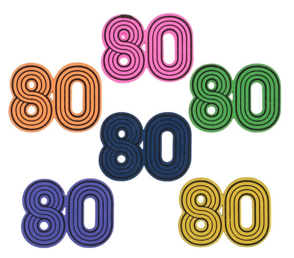 80ér konfetti i træ