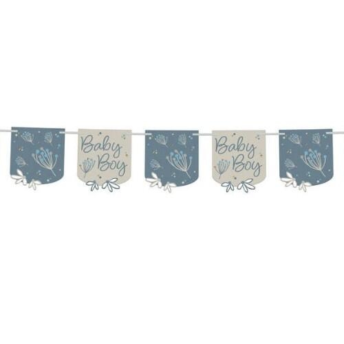 Baby Boy flagguirlande - Blooming
