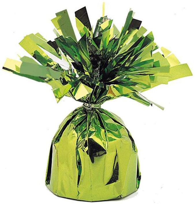 Ballonvægt i lys limegrøn folie