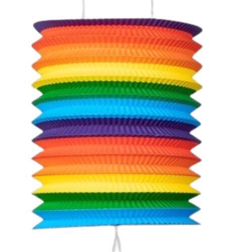 Lanterne Regnbuefarvet