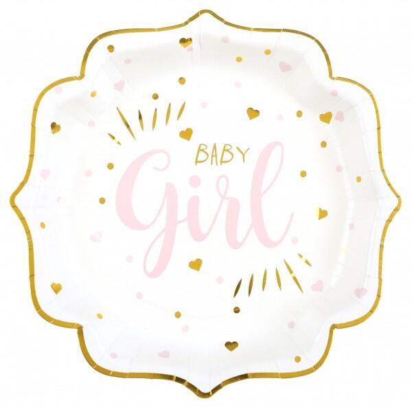 Baby Shower Paptallerken - Girl