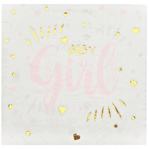 Baby Shower servietter - Girl