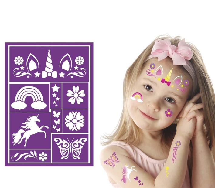 Enhjørning skabelon til ansigtsmaling