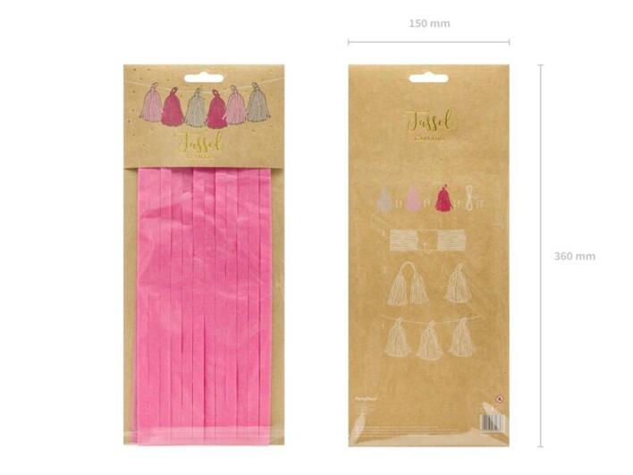 Tassel guirlande i Rosa-mix