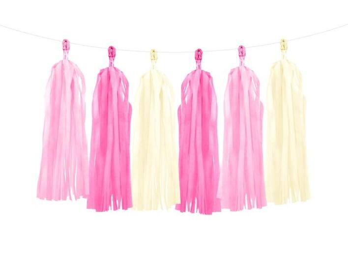 Tassel guirlande i Rosa-mix