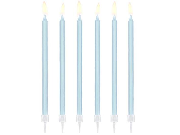 Kagelys i lyseblå 14 cm