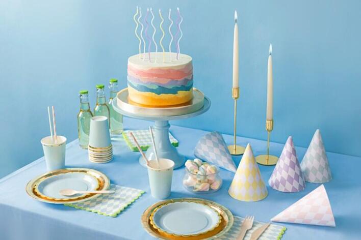 Kagelys snoet i multi pastel