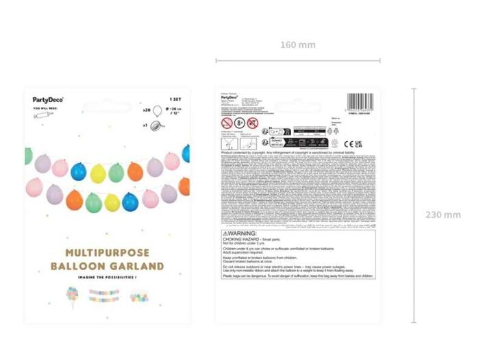 Ballon guirlande sæt - multi