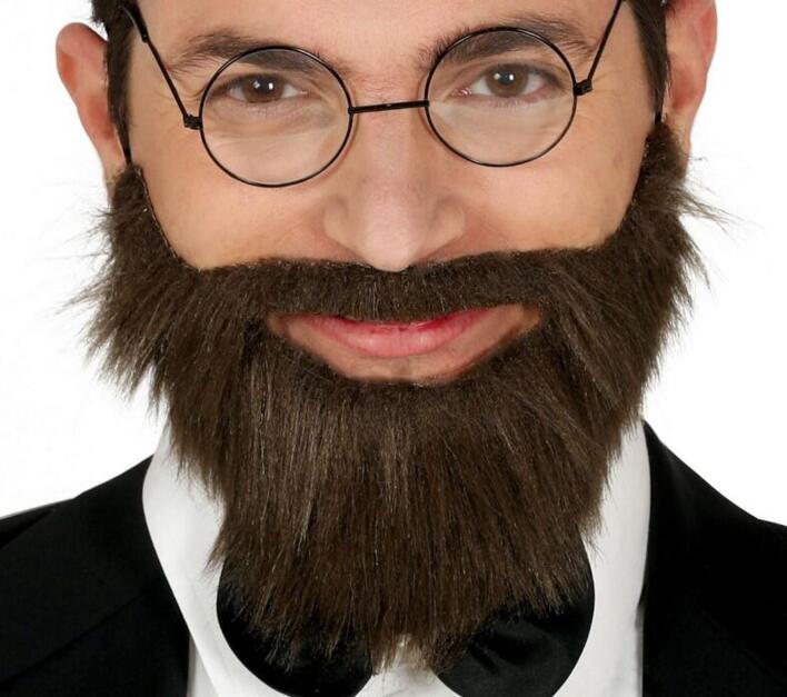 Fuldskæg i brun med elastik