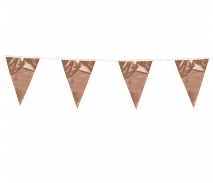 Flagbanner i rosegold
