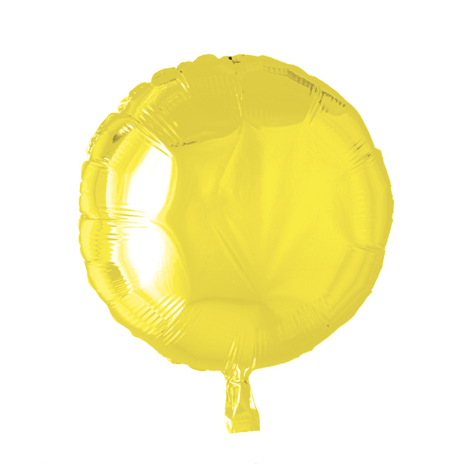 Folieballon rund Gul