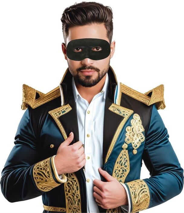 Øjenmaske i sort til mænd