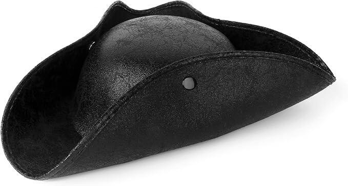 Pirathat tricorn i sort