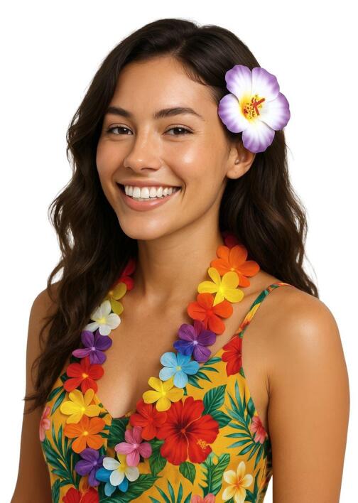 Hawaii blomst hårclips 3stk