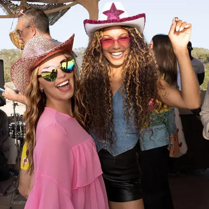 Cowboy hat hvid med pailletstjerne