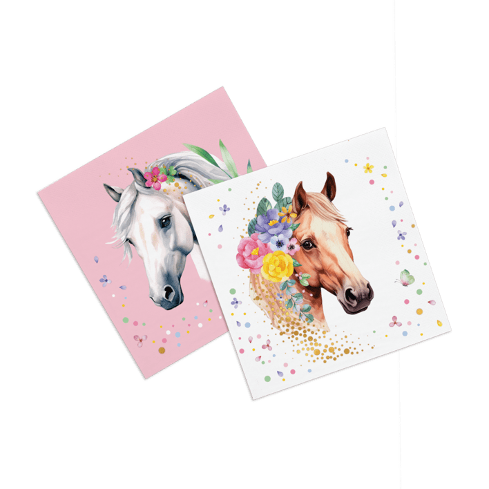 Heste servietter - Flowers