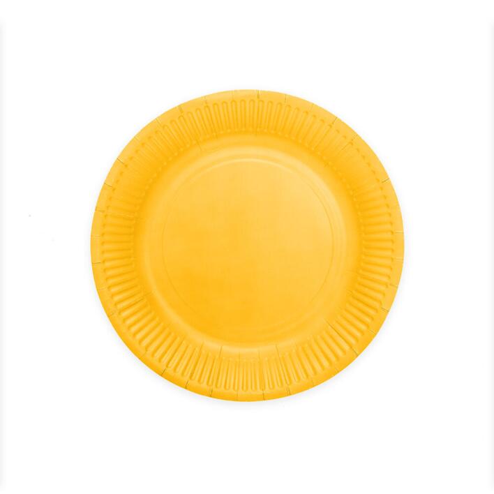 Paptallerken I Gul 23cm