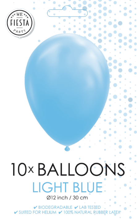 Ballon Lyseblå 10 stk