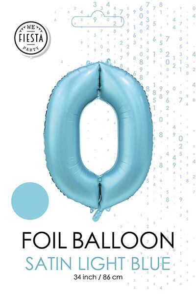 Folieballon 0 - Lyseblå 86 cm