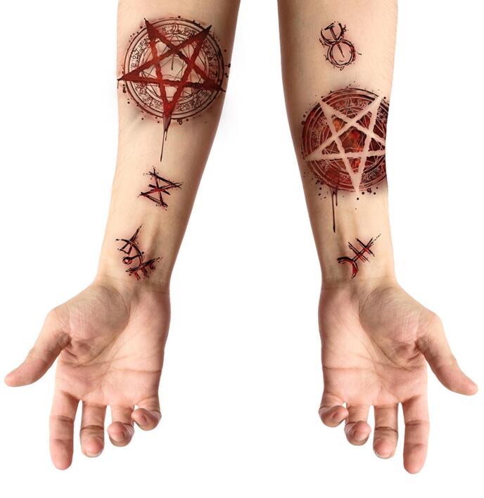 Sår og Ar tattoo - Satanic
