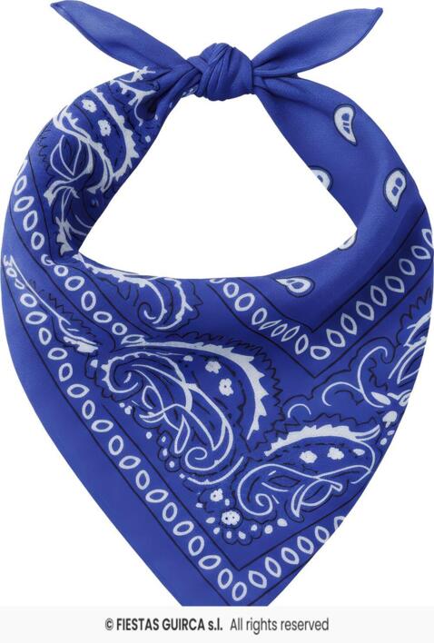 Cowboy bandana i blå