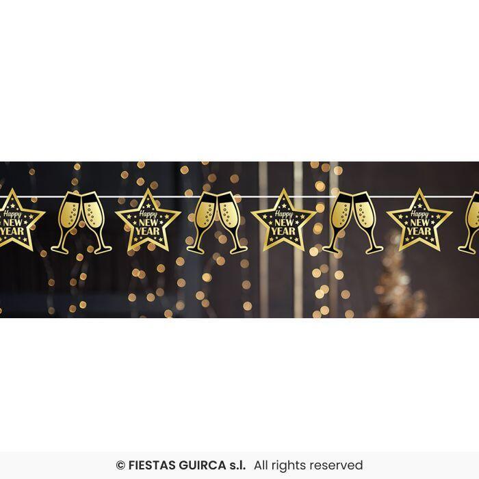 Happy New Year Guirlande - Champagneglas