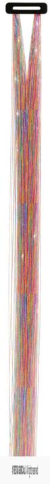Hårextensions 3 stk. i glitter-Multi