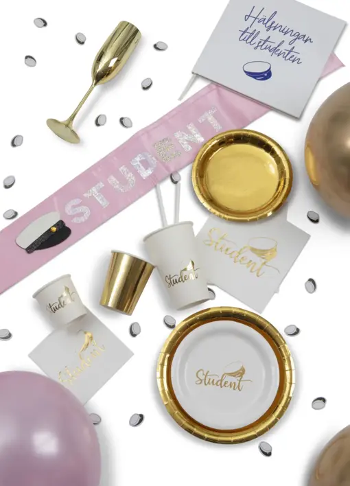 Student Krus i Hvid og Guld - 500ml