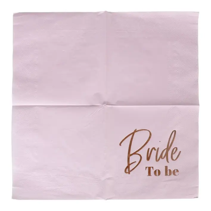 Bride to be servietter lyserød