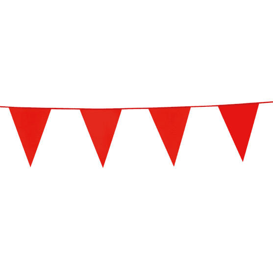 Flagbanner 10 m. med 20 RØD flag