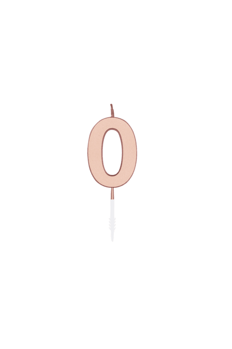 Kagelys 0 tal - rosegold