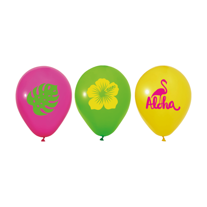 Hawaii ballon 6 stk. - Aloha