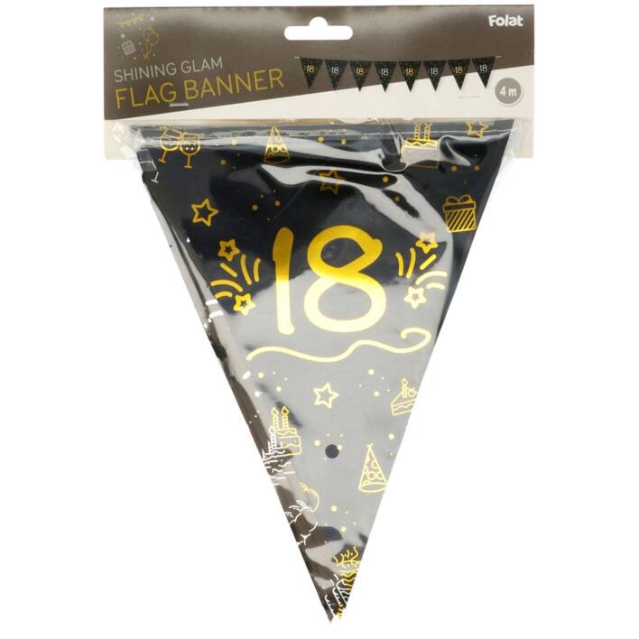 Flagbanner 18år - Shining Glam